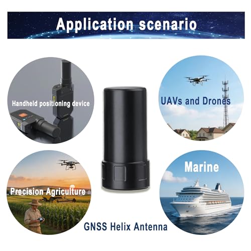 Multi-Band GNSS Passive Antenna GPS GLONASS Beidou Receive-Only Antenna - color: Black 2Pack