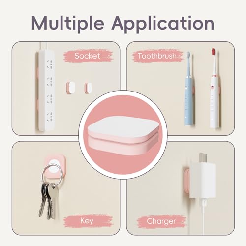 Magnetic Remote Control Holder Wall Mount for TV Fan 6 Pack Pink - color: 6 Pink, size: Square
