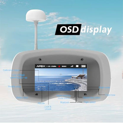 APEXFPV FPV Drone Kit,FPV Goggles Beginners Drone,Indoor&Outdoor drone,Trainer Mode,Turtle Mode,Black Box,Anti-loss Beeper,Optical Flow Fixed Point,Drop-resistant,Have Video Tutorials.VR70-4.0