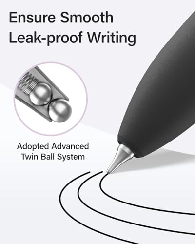 inkipen 8 Pcs Gel Pens with Fidget Clip, 0.5mm Black Ink Pens Fine Point - color: Basic