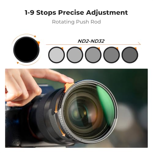 K&F CONCEPT 77mm Black Diffusion 1/4 & Variable ND2-400 2 in 1 Lens Filter - size: 77mm
