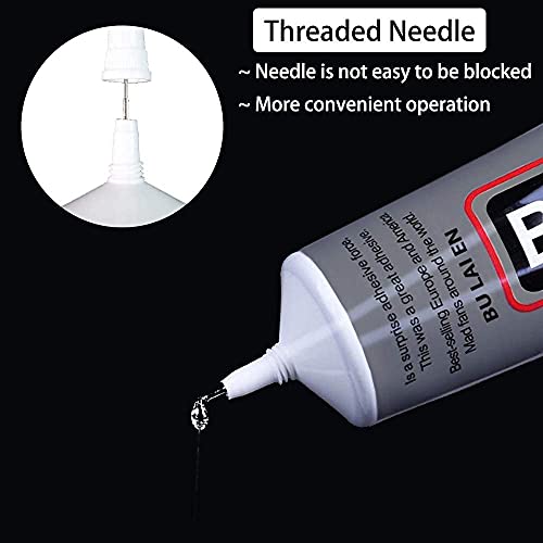 B-7000 110ML Adhesive, Multi-Function Glues Transperant Paste Adhesive Suitable for Phone Frame Bumper Jewelry Multi-Purpos,110ML/3.7fl.oz,with 3X Cleaning Cloth