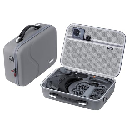 Carrying Bag for DJI NEO 2, Multi-functional Storage Bag, Portable Everything-in-One Pack, Hard Shell Protective Travel Case with Shoulder Strap,