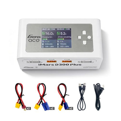 Gens ace Imars D300 Plus Dual Channel RC Battery Charger AC 300W/DC 700W