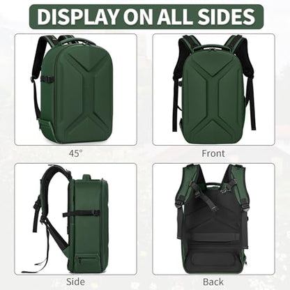 TORIBIO Large Hardshell Camera Backpack DSLR/SLR/Mirrorless Photography Bag - color: Green