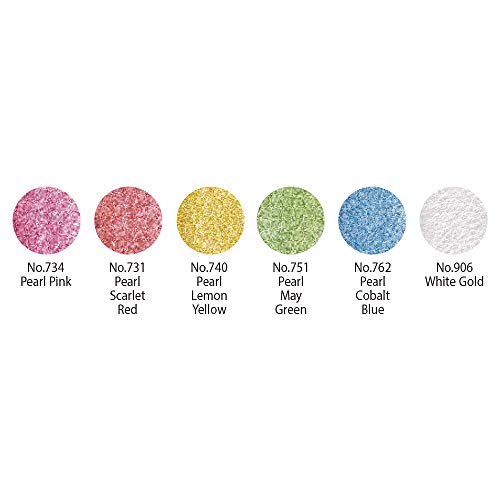 Kuretake Gansai Tambi PEARL COLORS, 6 colors set, Made in Japan - style: Pearl