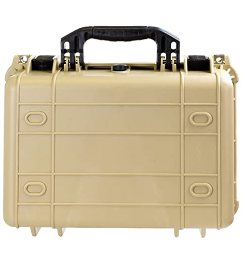 Eylar Standard 16" Gear, Equipment, Hard Camera Case Waterproof with Foam TSA Standards - color: Tan