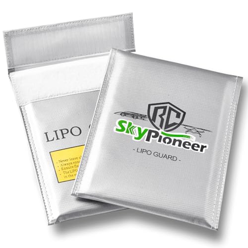 2 Pack Lipo Safe Bags, Fire Retardant Lipo Battery Bag, 6.9''x9'' Silver, Fireproof Explosion-proof Sack for Charging and Storage - color: Silver, size: 6.9''x9''(2 pack)