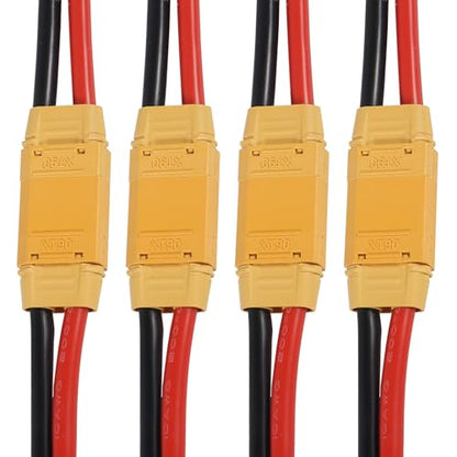 4 Pairs XT90H XT90 Wire XT 90 Plug Male and Female Connector 150mm 10AWG Silicon Wire for RC Lipo Battery FPV Racing Drone