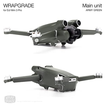 WRAPGRADE Skin Stickers Compatible with DJI Mini 3 Pro | Main Unit (Army Green) - color: Army Green