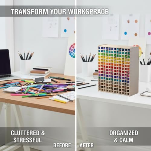 DAYUMKOU 2 Pcs 180 Marker Organizer Holder with 5mm Wood Plastic Board