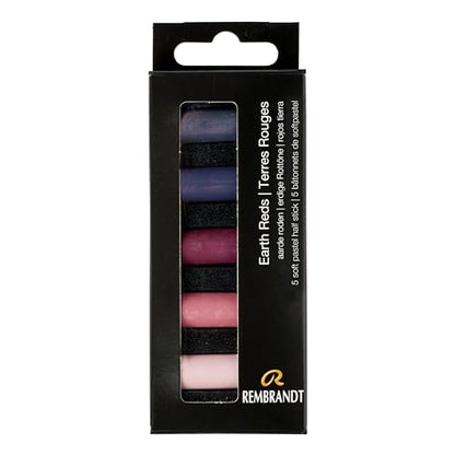 Rembrandt Soft Pastel Micro Set, 5-Piece Half Sticks, Earth Reds - color: Earth Reds, style: 5 Half Sticks in Micro Set
