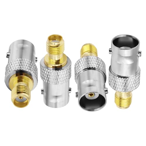 XMSJSIY SMA to BNC Adapter RF Coaxial Connector- 4PCS (Female to Female) - style: Female to Female