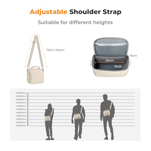 K&F CONCEPT Camera Sling Bag Small Crossbody Case - color: 03-Beige