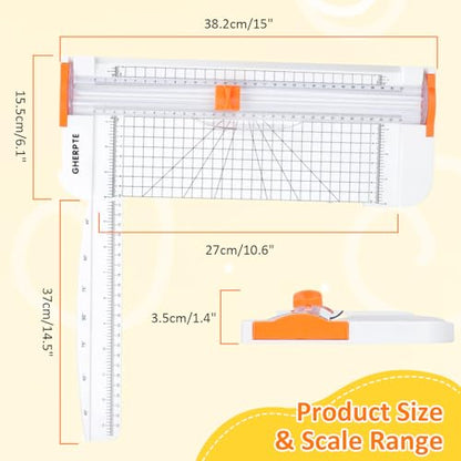 2 Set A4 Paper Cutter 12 Inch Titanium Paper Trimmer Scrapbooking Tool - color: Black+white(2 Set)