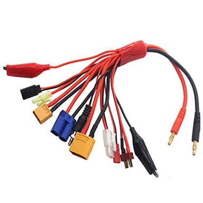 10 in 1 RC Lipo Battery Multi Charger Adapter 4.0mm Banana Plug Lead Convert Cable for RC Car Drone Quadcopter