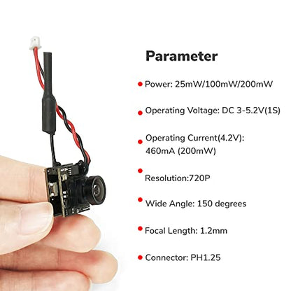 Radiolink 5.8GHz 800TVL 200mW FPV Camera for RC8X FPV Display
