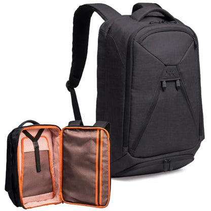 Knack Series 1 Medium Travel Backpack, 15.6-Inch Laptop, Expandable 27-39L - color: Black, size: Medium
