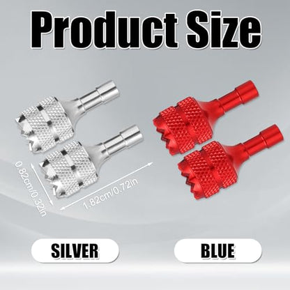 4pcs Mini Joystick Replacement Compatible with DJI Mini 3 Pro - color: Silver,red