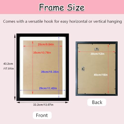 Muzagroo Art Premium Diamond Painting Frame for 12x16in Canvas - color: Frame