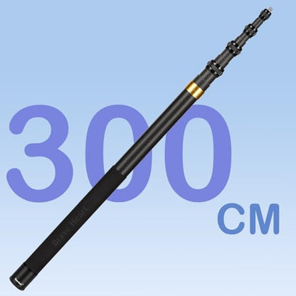 3m Invisible Carbon Fiber Selfie Stick for Insta360 X5/X4(Gold) - color: Gold
