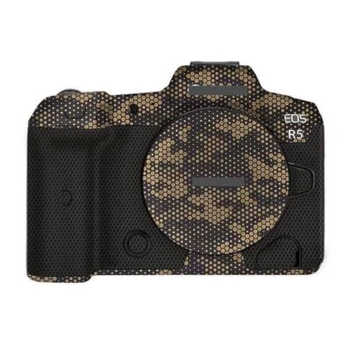 Anti-Scratch Camera Skin Wrap R5 Sticker Coat Vinly Protective Film Body Protector Decals Cover for Canon EOS R5 R 5 (Mamba Gold) - color: Mamba Gold