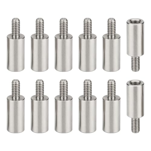 M2x12+4mm Standoff Extension Posts Screws Stainless Steel 12 Pcs - size: M2x12+4mm