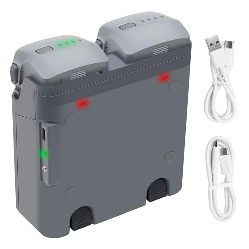 Hanatora Two-Way Charger Hub for DJI Air 3S,Air 3 Battery,Storage Charging Two Batteries in Sequence,Multi-Function Charge Drone Accessories