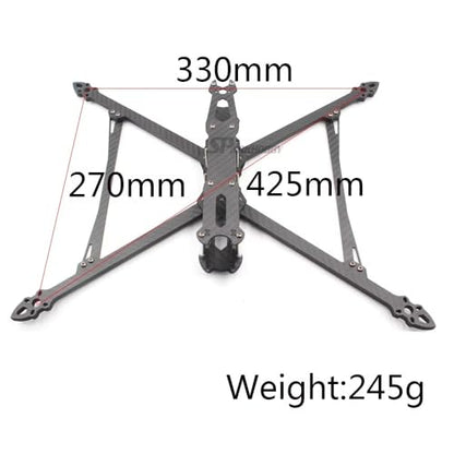 MARK4 V2 10inch 425mm Carbon Fiber Frame Compatible 3115 Motor 1050 Propeller for RC FPV Freestyle Long Range Drone DIY Parts (1PC MARK4 V2 10inch)