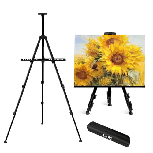AROIC 17-66 in Art Easel Stand, Aluminum Tripod for Table Top & Floor - style: 1P