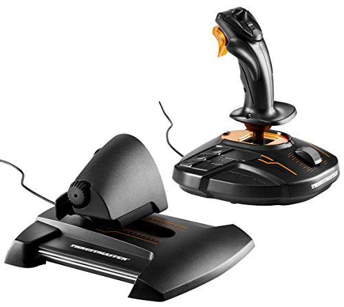 ThrustMaster TFRP Rudder Pedals & T16000M FCS HOTAS for PC (USB, Pedals, Joystick, Ergonomic, Flight Controller, PC, PS4, Xbox One)