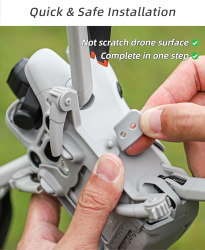 BTG Spider Landing Gear for DJI Mini 4 Pro Drone Accessories Parts Landing Legs Extensions (Grey+Orange)