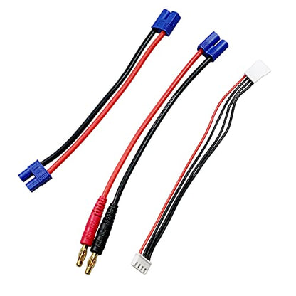 MaximalPower Charging Cables for Yuneec 7500mAh Q500 Battery | 3 Different Cables for Your Drone RC Quadcopter Battery Charging Needs (Charging Cables only)