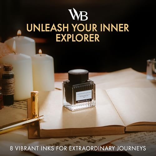 Wordsworth & Black Fountain Pen Ink Bottle, 30ml, Black, Smooth - color: Black