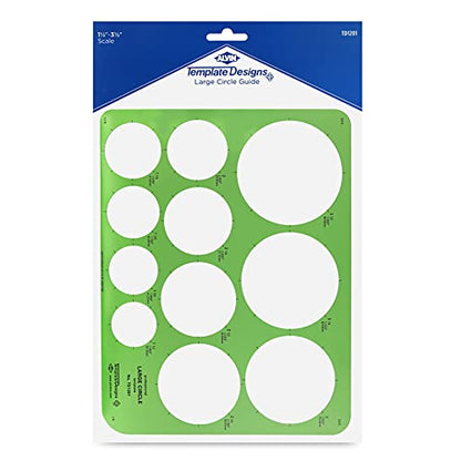 ALVIN, TD1201, Large Circles Guide Template, Drawing and Drafting Tool for Artists, Architects, Design and Drafting, 1.5" to 3.5" Scale - style: Large Circle Template