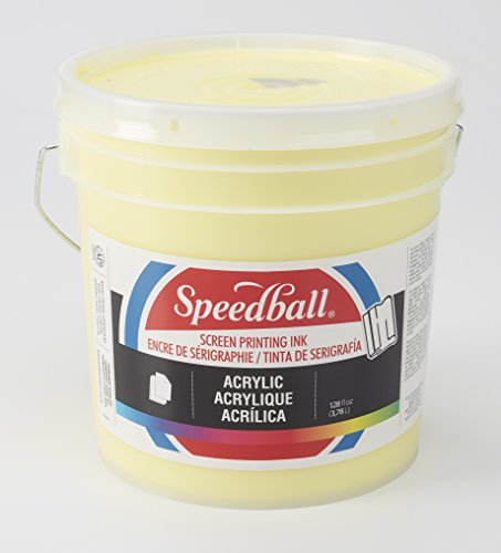 Speedball 004661 Acrylic Screen Printing Ink, 128 FL OZ, Primrose Yellow - color: Primrose Yellow