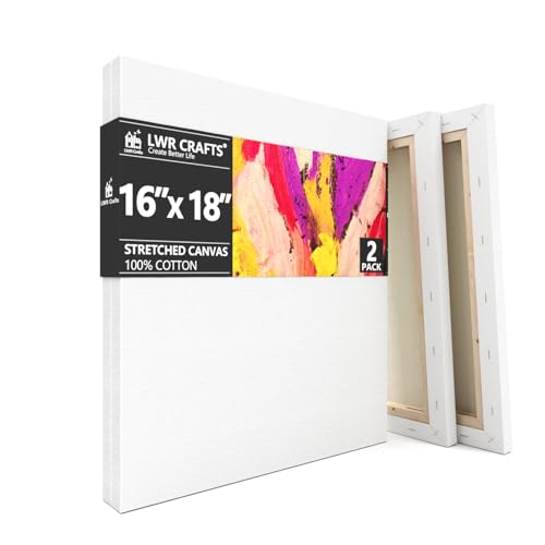 LWR CRAFTS Stretched Canvas 16" X 18" Pack of 2 - size: 16"x18"x2