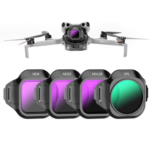 FPVtosky Mini 5 Pro ND Filter Set, Filters Kit Compatible with DJI Mini 5 Pro Accessories, 4 Pack (CPL, ND8, ND32, ND128) - style: 4 Pack (CPL, ND8, ND32, ND128)