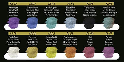 FINETEC Pearlescent Watercolour Set, Rainbow, 12 Count