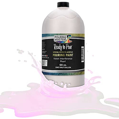 Pouring Masters Violet Interference Pearl 64-oz Acrylic Pouring Paint - color: Violet, size: 64 Fl Oz (Pack of 1)