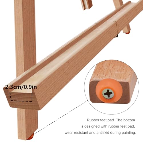 Miratuso Painting Easel, A-Frame Wooden Tabletop Easel Display Stand - style: Single