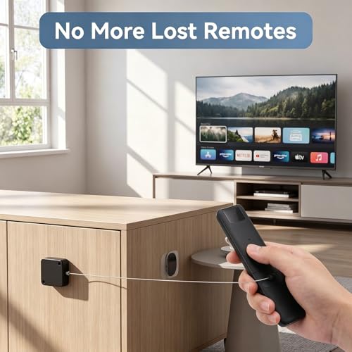 4Pack Retractable Remote Control Tether 6.5 Ft TV Remote Leash Anti Loss Cord Remotes Control with Adhesive Mount for TV Remotes, Game Controllers, and Tablets
