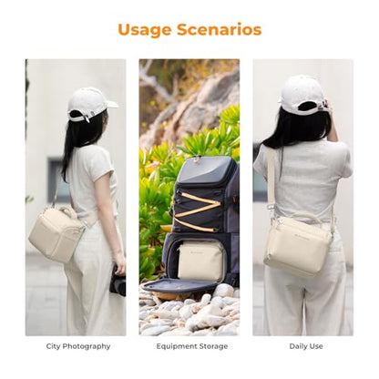 K&F CONCEPT Camera Sling Bag Small Crossbody Case - color: 03-Beige