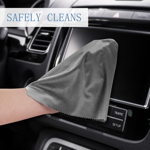 Frienda 12 Pack Large Glass Cleaning Cloth, Blue,Deep Gray - color: Blue,deep Gray