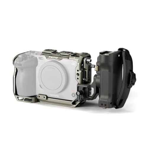 Tilta Camera Cage Compatible with Sony FX3, FX3A, FX30 V2 | Top Plate NATO Rail, Cold Shoe, 1/4""-20 and 3/8""-16 | Thumb Screw Design | Left Side Handle | TA-T16-B-TG (Titanium Gray, Lightweight Kit) - color: Titanium Gray, size: Lightweight Kit