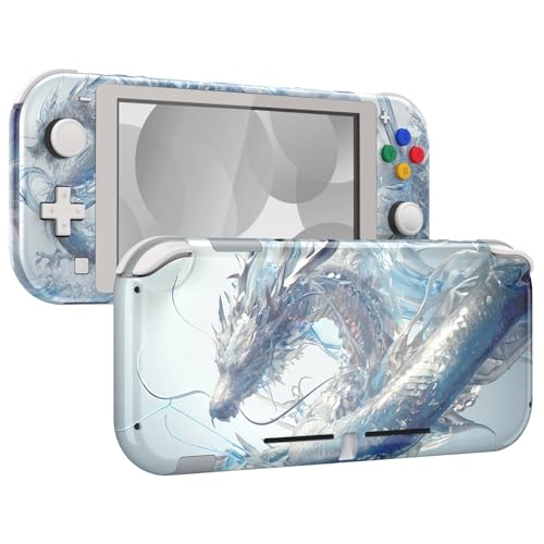 eXtremeRate DIY Replacement Shell for Nintendo Switch Lite, Crystal Dragon NSL Handheld Controller Housing w/Screen Protector, Custom Case Cover for Nintendo Switch Lite - Without Console - color: Crystal Dragon