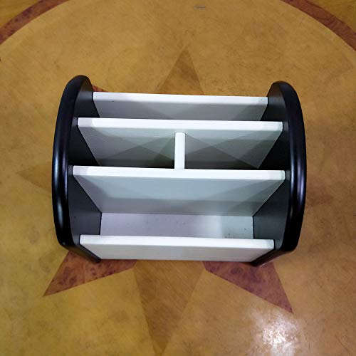 Rotating remote control caddy wood pen/pencil holder for desk organizer Simple black and white small item storage box HeBen7025