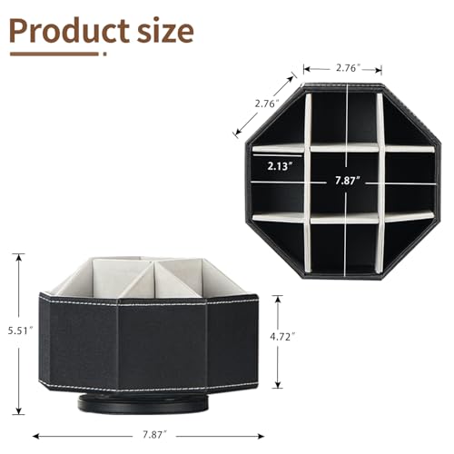 360° Rotating Remote Control Holder,Pen Caddy,Studio Art Supplies Organizer - color: Black