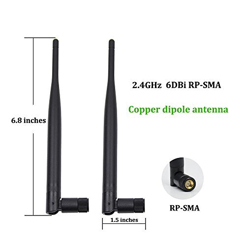 2 x 2.4GHz 6dBi Indoor Omni-Directional WiFi Antenna
