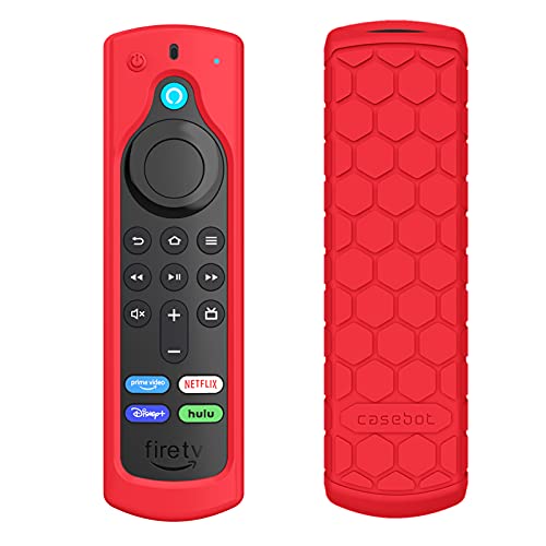 CaseBot Silicone Case for Alexa Voice Remote (2nd & 3rd Generation) - color: Red